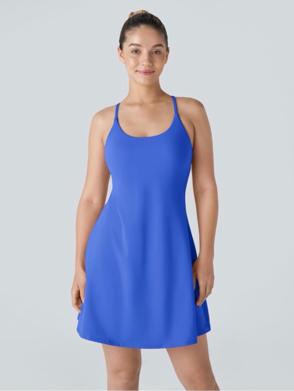 HALARA Royal Blue Strappy A-Line Dress